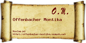 Offenbacher Montika névjegykártya